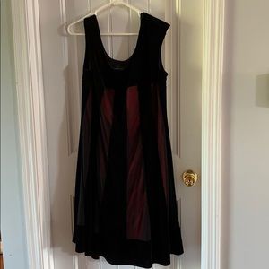 Red and Black plus dress